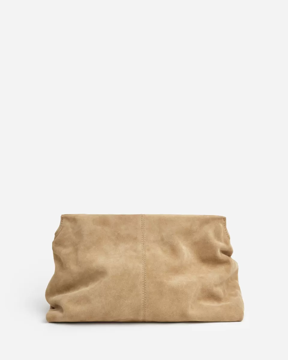 Flattered Clay Clutch Suede