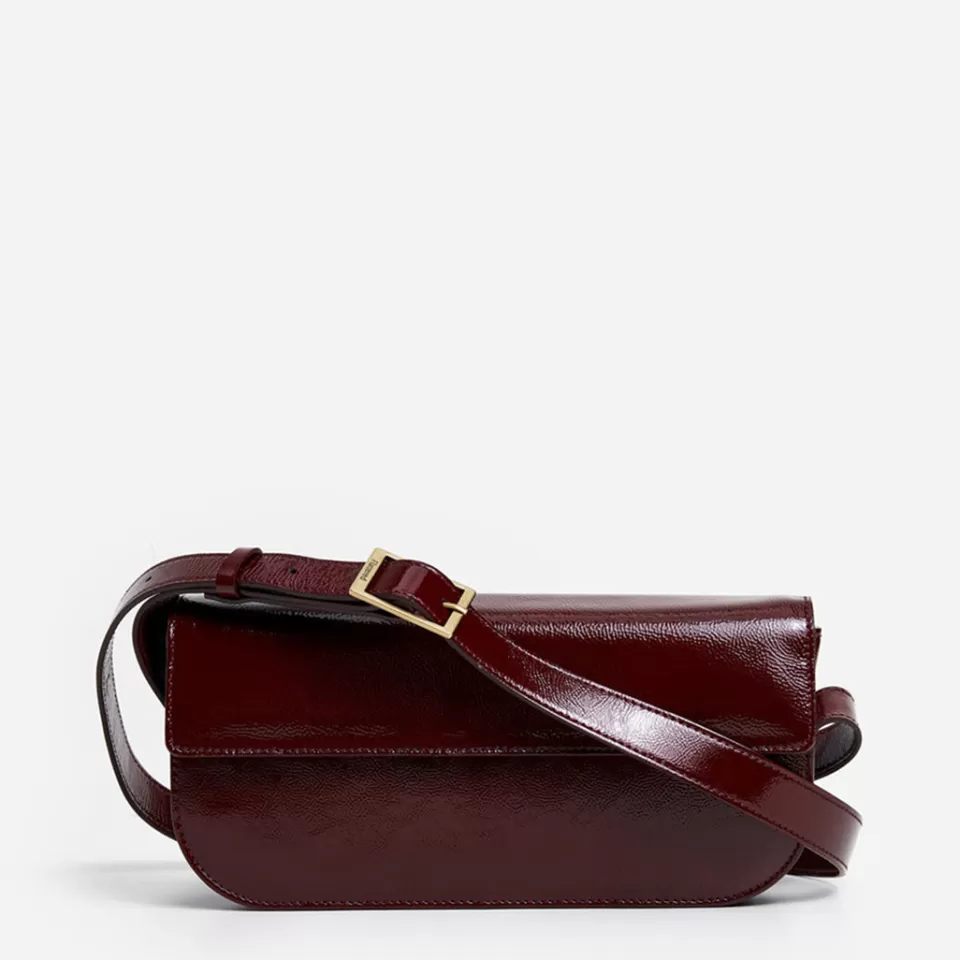 Flattered Lillie Shoulder Bag Leather Brick Red
